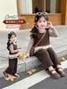 Conjunto de Ropa de Otoño para Niñas 2025 Nuevo Moda y Elegante Estilo Coreano para Niños, Conjunto de Tres Piezas de Moda de Otoño para Niñas Pequeñas