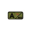 Parche de Goma con Insignia de Tipo de Sangre 3D de PVC A B O AB POS Pegatina de Moral Insignia con Gancho de Velcro en stock