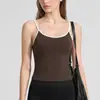Nuevo top de tirantes de yoga con bloques de color transfronterizo para mujer, camiseta sin mangas deportiva de yoga de secado rápido con almohadillas en el pecho