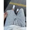 Pantalones Cortos de Punto Estilo Tweed para Hombre Verano Tendencia Rayas de Cebra Pantalones Deportivos de Alto Nivel Estilo Americano