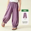 [Tencel + Linho] Roupa Infantil Tongbei Verão 2026 Nova Calça Anti-Mosquito Infantil para Meninos e Meninas Solta Casual