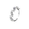 Anillo de Estilo Coreano para Mujer de Alta Gama y Lujo Ligero, Versátil para el Trabajo Diario, Esmalte, Circonita, Mariposa, Abierto, Moda Exquisita, Anillo para el Dedo Índice