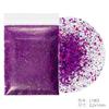 Brillantina para uñas, brillantina superfina, brillantina en polvo, polvo de lentejuelas + 1 mm, traje morado, pegamento para esmalte de uñas, joyería con borde cruzado
