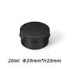 Caja de aluminio negra 5ml-500mL multi-especificación caja de embalaje metálico contenedor de objeto alimenticio cosmético lata de aluminio para bálsamo
