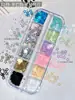 Macaron Estrela Lantejoulas Decorações para Nail Art Super Brilhante Ultra Fina Colorida Estrelas de Cinco Pontas Pontos Tamanho Misto Glitter para Unhas