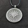 Collar Espíritu Vikingo Xizang Collar con Colgante Mandala Xizang Amuleto Geométrico Joyería Religiosa Collar OM