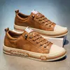 Zapatos casuales de cuero para hombre 2026, nuevos, modernos y versátiles, adecuados para primavera y otoño, estilo sin cordones, perfectos para conducir