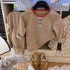 Conjunto de Ropa Interior Térmica Sin Costuras de Dibujos Animados para Niños y Niñas, Estilo Nuevo Otoño e Invierno 2026, Conjunto de Dos Piezas de Lycra