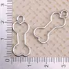 Aleación de Zinc Transfronteriza Plata Antigua Hueco Serie Hueso de Perro Pequeño Colgante Accesorios para Joyería DIY Colgante de Collar