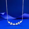 Joyería Mujing Estilo Europeo y Americano Plata S925 Piedra de Forma Especial Incrustada Colgante de Sonrisa Collar Retráctil Estilo Commuter Moderno y Versátil
