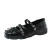 Sapatilhas Mary Jane femininas de sola macia estilo francês, coleção primavera/outono 2026, perfeitas com saias, sapatilhas e mocassins da moda.