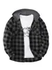 Amazon Explosions Talla Europea y Americana Hombre Moda Neoyorquina Tendencia Sudadera con Capucha Cuadros Sudadera con Capucha de Franela