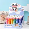 Sello de Goma Suave Vaca Pequeña Resaltador Estilo Dibujo Animado Seis Colores Bolígrafo para Diario Pincel para Pintar Graffiti Estudiante Papelería Creativa