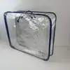 Bolsa Transparente de PVC con Refuerzo de Alambre, Bolsa para Guardar Cojines de Textiles para el Hogar, Colchas, Mantas, Bolsa de Mano de Plástico Tridimensional con Cierre