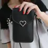 Nova bolsa transversal transparente com tela sensível ao toque para celular, carteira com fivela de cor sólida, porta-cartões, celular, estilo retrô para estudantes