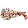En stock Pistola de Fuegos Artificiales Inflable Automática Juguete Fiesta de Cumpleaños Atmósfera de Boda Portátil Chorro de Lentejuelas Fuegos Artificiales