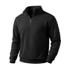 Sudadera casual suelta de jacquard texturizado pesado estilo americano para otoño e invierno 2026, con cuello alto, simple, moderna y versátil para hombre