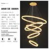 Lustre para Sala de Estar, Moderno e Simples, Lustre Grande para Apartamentos Duplex, Lustre Circular para Escadas, Luxo Leve, Iluminação Nórdica para Restaurantes da Moda