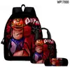 Juego Transfronterizo Nuevo 3D Forsaken Gubby Set de Tres Piezas de Mochila Escolar Impresa, Estuche y Bolso de Hombro