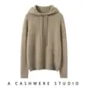 Suéter de Caxemira com Capuz Outono e Inverno Novo Estilo Tricô com Capuz Malha Moletom Pulôver Blusa de Manga Longa Hoodie Quente que Rejuvenesce