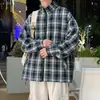 Chaqueta de cuadros falsa de dos piezas con retazos para hombre, abrigo de primavera y otoño estilo americano con cuello de solapa, top casual reversible, moderno
