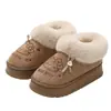 Pantuflas de Algodón Invierno Nuevas Hello Kitty para Mujer de Dibujos Animados Peludas para Interiores y Exteriores Zapatos de Algodón Cálidos