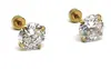 Aço Inoxidável 316L Redondo Bolo Diamante Brincos Simples Aço Titânio Placa de Ferro Barra Piercing Cruzado Popular Brincos Joias