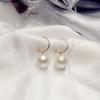 2020 celebridad de internet Nuevos elegantes aretes de perlas grandes Aretes de perlas abiertos en forma de C exagerados de moda europeos y americanos para mujeres