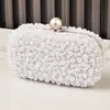 2026 Nova Bolsa de Noite de Pérolas Feminina Europeia e Americana Clutch de Banquete Bolsa Formal de Noite Feita à Mão de Alta Qualidade