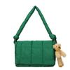 Bolso Cruzado de Algodón y Plumas Nuevo Otoño e Invierno 2025 para Mujer, Mochila Bandolera Moda Acolchada de Gran Capacidad, Bolso de Hombro para Estudiante, Tendencia