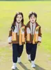 Uniforme Escolar para Alunos do Ensino Fundamental Terno de Inverno de Três Peças Roupas de Aula para Crianças Roupas de Jardim de Infância Roupas Esportivas Outono e Inverno