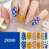 12 Dedo Branco Sem Cozimento Adesivo de Unha Adesivo Completo Impermeável e Duradouro Patch de Arte de Unha Estilo Simples Adesivo de Unha Filme de Esmalte