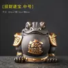 Atacado Sapo Dourado Argila Roxa Pet de Chá, Pode Ser Criado, Atrai Riqueza, Decoração de Conjunto de Chá, Exquisito Artesanal Sapo para Mesa de Chá da Cerimônia do Chá Zen