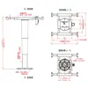 Pernas de Mesa Pneumáticas Ajustáveis para RV com Translação em Quatro Direções, Mesa de Centro Tatami de Três Seções, Acessórios de Modificação de Mesa de Jantar Ajustável