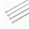 Caja de cadenas de eslabones al por mayor del fabricante, cadenas de acero inoxidable y aluminio, cadenas cuadradas personalizadas de acero de titanio, collares y pulseras para hombres y mujeres