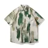 Comercio Exterior Transfronterizo Nuevas Camisas de Manga Corta para Hombre Estilo Japonés Fresco Pequeño Seda de Hielo Caída Suelta Casual Camisas Tops para Hombre