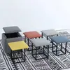 Taburete Sofá Cubo Multifuncional Nórdico Cinco en Uno Taburete Bajo para Uso Doméstico, Taburete Cuadrado para Cambiar Zapatos, Taburete de Mesa de Café Moderno para Sala de Estar