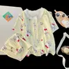 Pijama Nuevo de Verano 2026 para Niñas, Bonito de Manga Corta y Shorts, Pijama de Algodón Nube, Conjunto de Verano para Niños Mayores