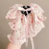Pinza de Clip con Lazo de Malla y Gypsophila para Bebé, Pasador de Pelo de Gama Alta para Cola de Caballo Baja, Accesorios para el Cabello en la Parte Posterior de la Cabeza