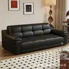 Sofá de couro de dois lugares para apartamentos pequenos, modelo novo 2026, estilo mid-century, de três lugares, adequado para apartamentos de aluguel e estúdios, design de linhas retas