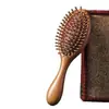 Peine Oval de Sándalo con Cojín de Aire, Peine con Bolsa de Aire para Masaje, Peine de Madera para Meridianos de la Cabeza, Fabricante de Peine Masajeador del Cuero Cabelludo para Cabello Largo de Mujer