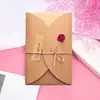 Cartões de aniversário criativos estilo retrô, cartões de felicitações de alta qualidade, papel kraft, DIY com flores secas, para expressar gratidão e enviar bênçãos, adequados para formatura e o Festival Qixi
