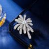 Ropa de Abrigo Otoño e Invierno Accesorios de Ropa de Abrigo Flor de Sol Pin Fijo Multiusos Broche de Fuegos Artificiales Brillantes Incrustado con Circonita de Alta Gama