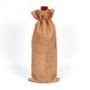Bolsa de lino para vino tinto de 750 ml con cordón, bolsa de embalaje para botellas de vino, champán, Navidad, imitación de lino, venta al por mayor