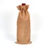 Bolsa de Lino para Vino, Cordón de Lino Sintético, Bolsa para Botella de Vino, Vino Tinto, Empaque de Regalo, Bolsa Sorpresa, Logo Personalizado
