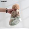 Comercio Exterior Gorro de Lana Otoño e Invierno para Hombres y Mujeres Forrado de Felpa Gorro Tejido Engrosado Gorro para el Frío Cálido Personalidad Moda Versátil Color Macarrón
