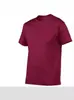 Camiseta de algodón de manga corta para hombre y mujer, verano, cuello redondo, corte ajustado, camiseta deportiva de talla grande, top, color liso, camiseta publicitaria