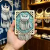Imán de Refrigerador Cultural y Creativo de la Aldea Miao Qianhu de Guizhou, Corona Miao, Imán de Refrigerador Teñido con Índigo para Tocados Miao, Refrigerador con Bordado Miao