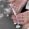Meng um rosto ~ cor fofa três pequenas Ji Yi foto de família contas pulseira de contas nicho tudo combina joias para namoradas