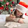 Colgantes de Navidad, Suministros para Decoración del Hogar, Artesanías de Madera, Virutas de Madera, Accesorios para Árbol de Navidad, Regalos Navideños, Colgantes Pintados a Mano